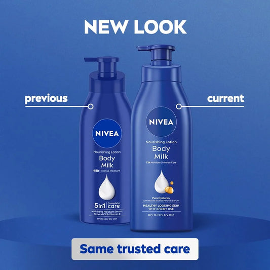 NIVEA Nourishing Body Milk – Very Dry Skin, Hyaluronic Acid (400ml)