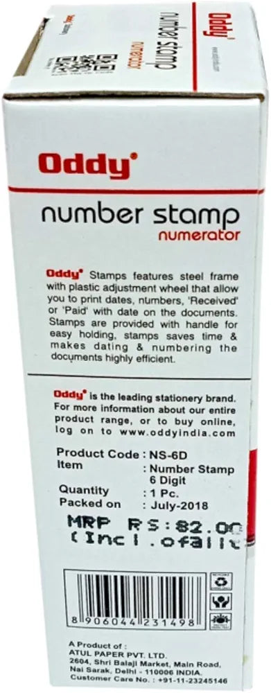 Oddy Number Stamp (Numerator)