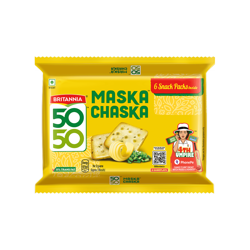 Britannia 50-50 Maska Chaska Biscuits – 60 g