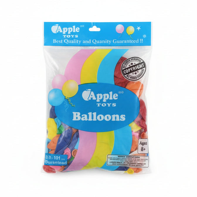 🎈 Apple Toys Balloons – Multicolour (Pack of 101 Pieces)