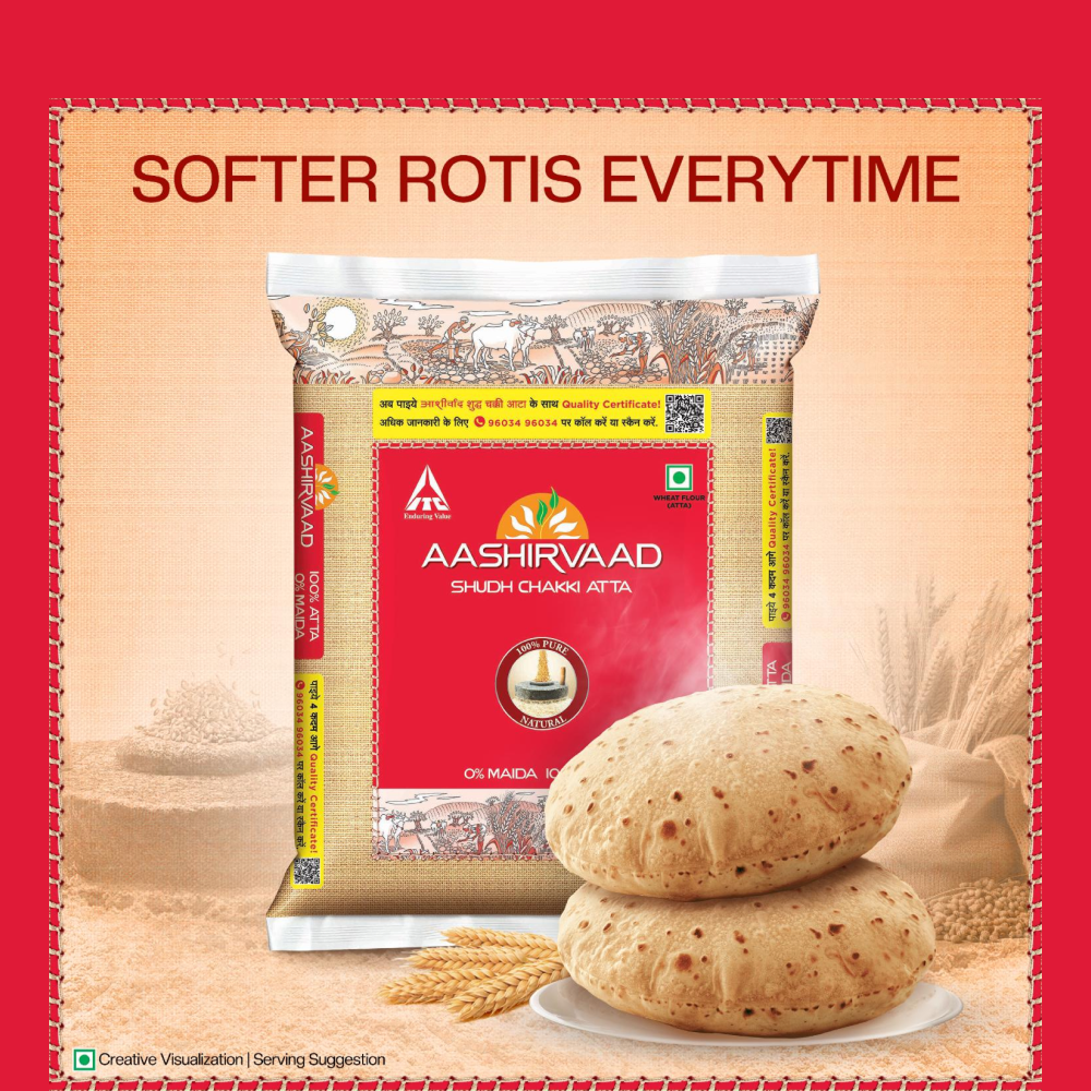 Aashirvaad Shudh Chakki Atta (100% Atta, 0% Maida) – 5 kg