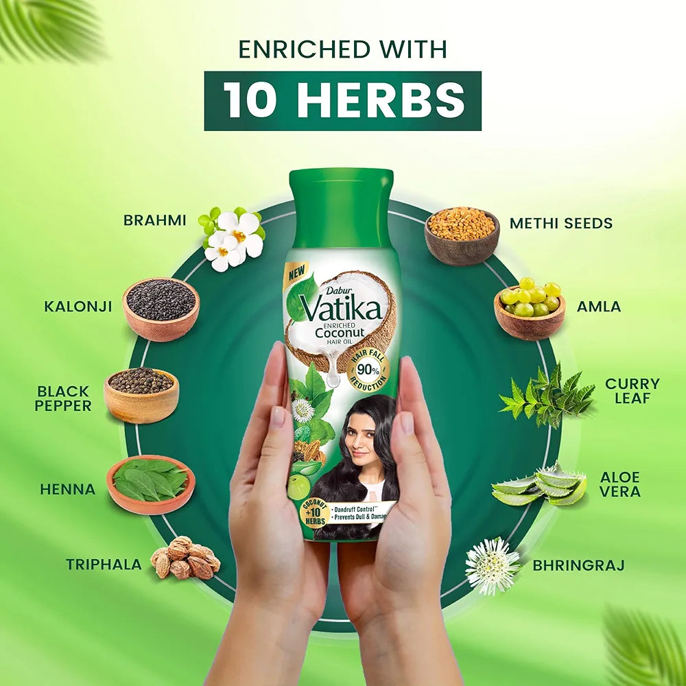 Dabur Vatika Enriched Coconut Hair Oil – 300ml