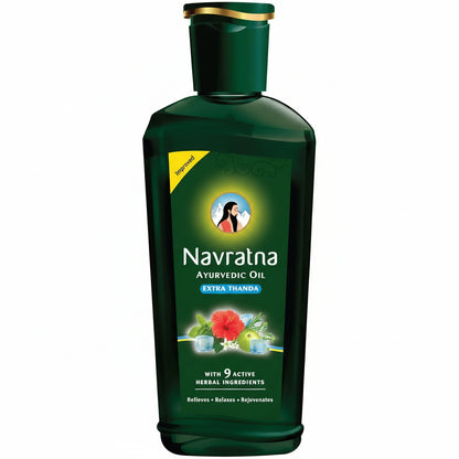 Navratna Ayurvedic Hair Oil – Extra Cold (90ml / 450ml)