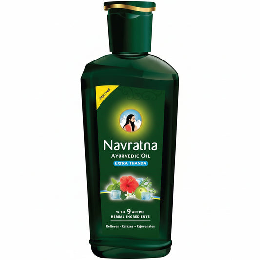 Navratna Ayurvedic Hair Oil – Extra Cold (90ml / 450ml)