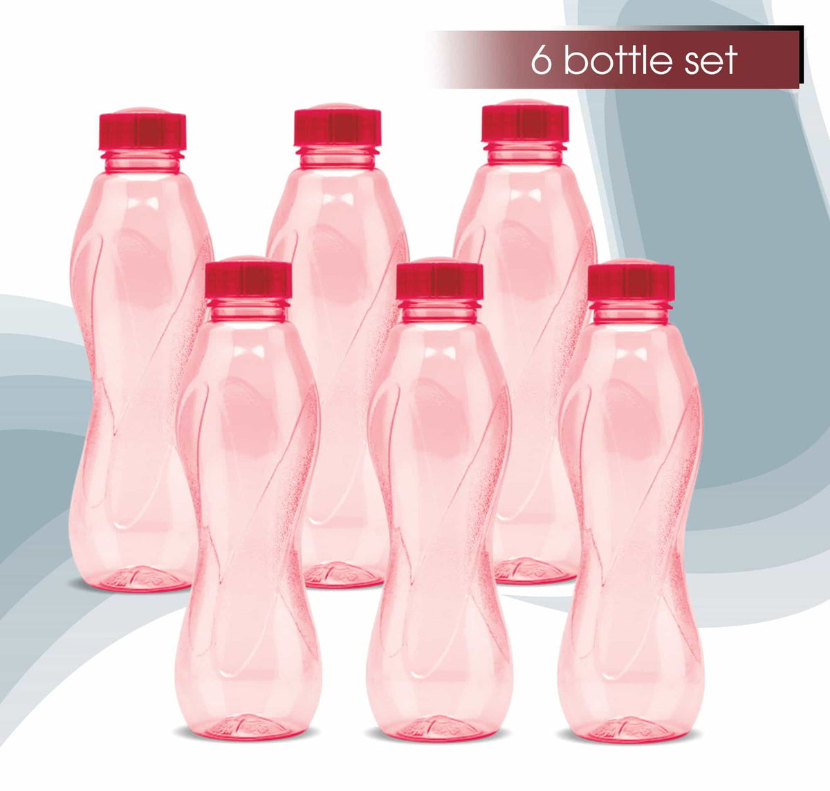 Milton Oscar PET Water Bottle – Pack of 6 (1 Litre Each)