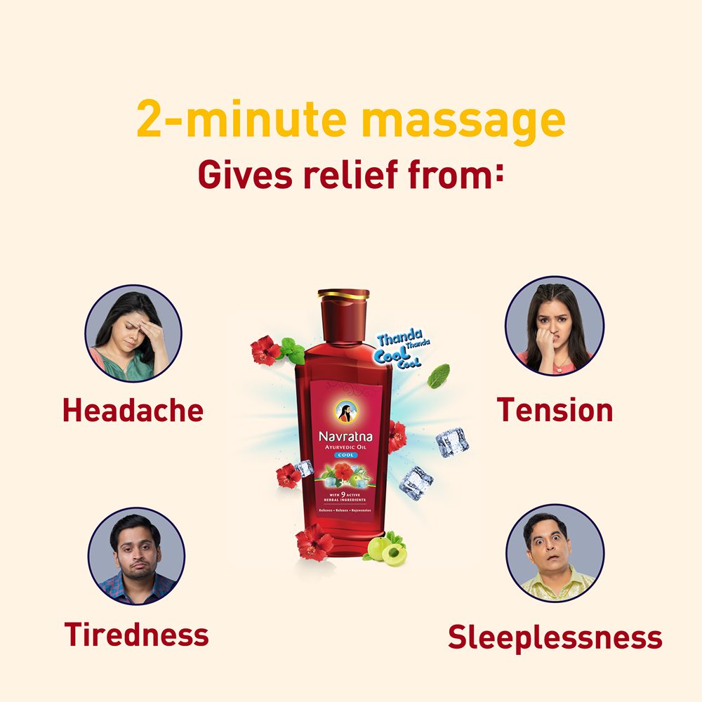 Navratna Cool Hair Oil – Instant Relief (90ml / 450ml)