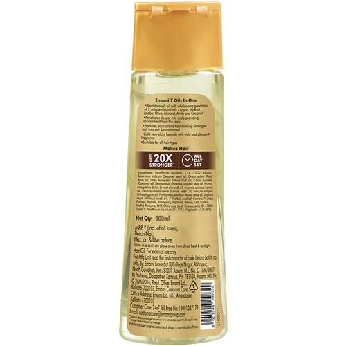 Emami 7 Oils in One Hair Oil – Non-Sticky, Non-Greasy (100ml)