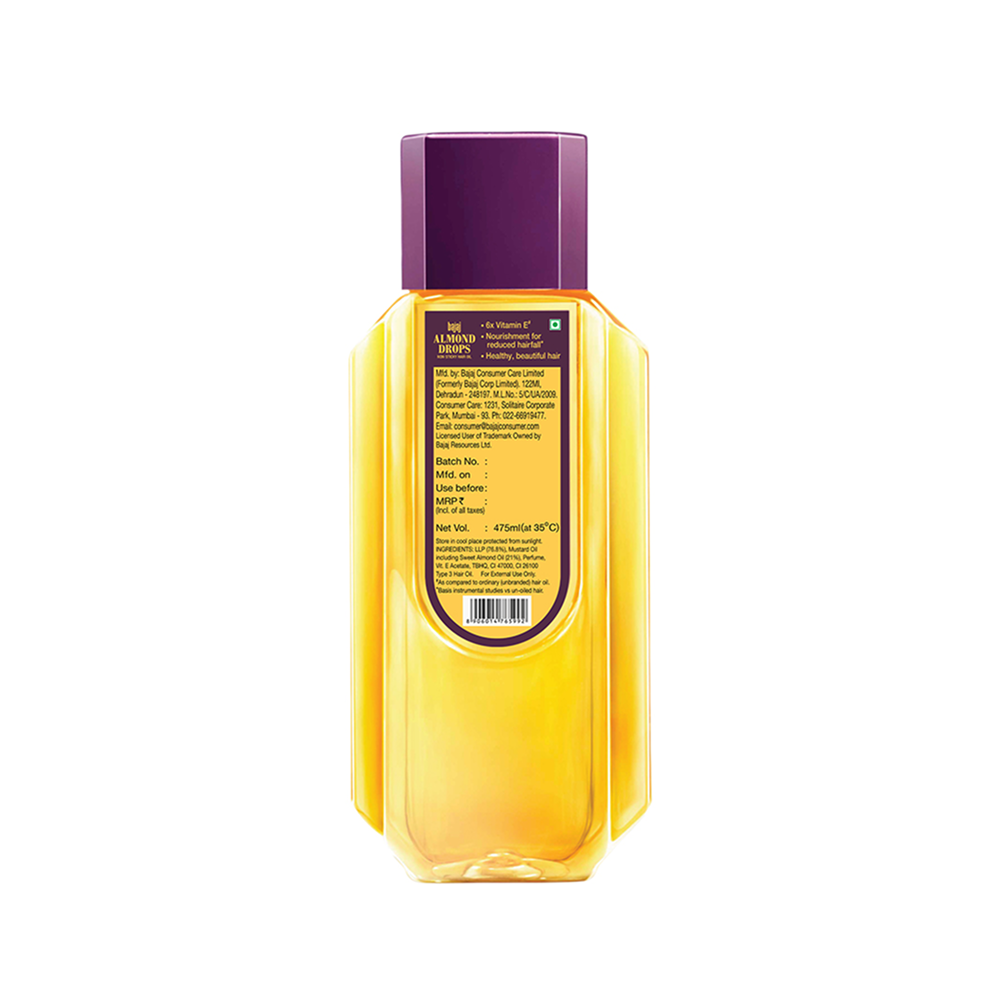Bajaj Almond Drops Hair Oil – 475ml + Free 50ml