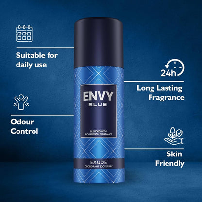 ENVY Blue Exude Perfume Spray – 165ml