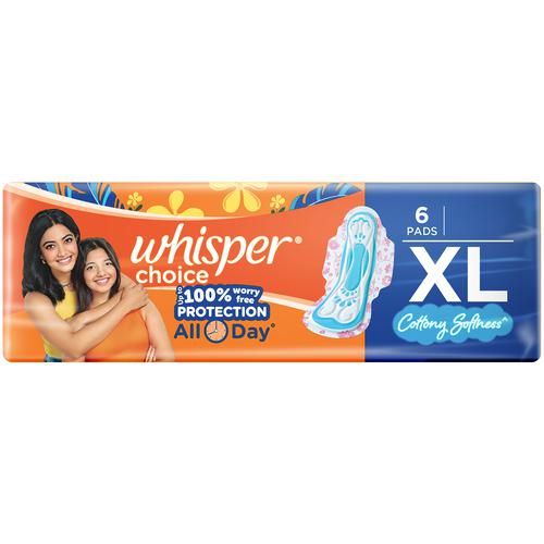 Whisper XL Sanitary Pads (6 Pads)