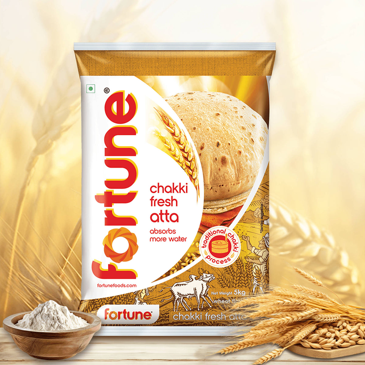 Fortune Chakki Fresh Atta – 5 kg