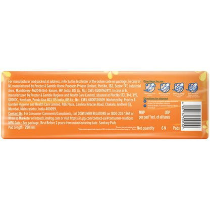 Whisper XL Sanitary Pads (6 Pads)