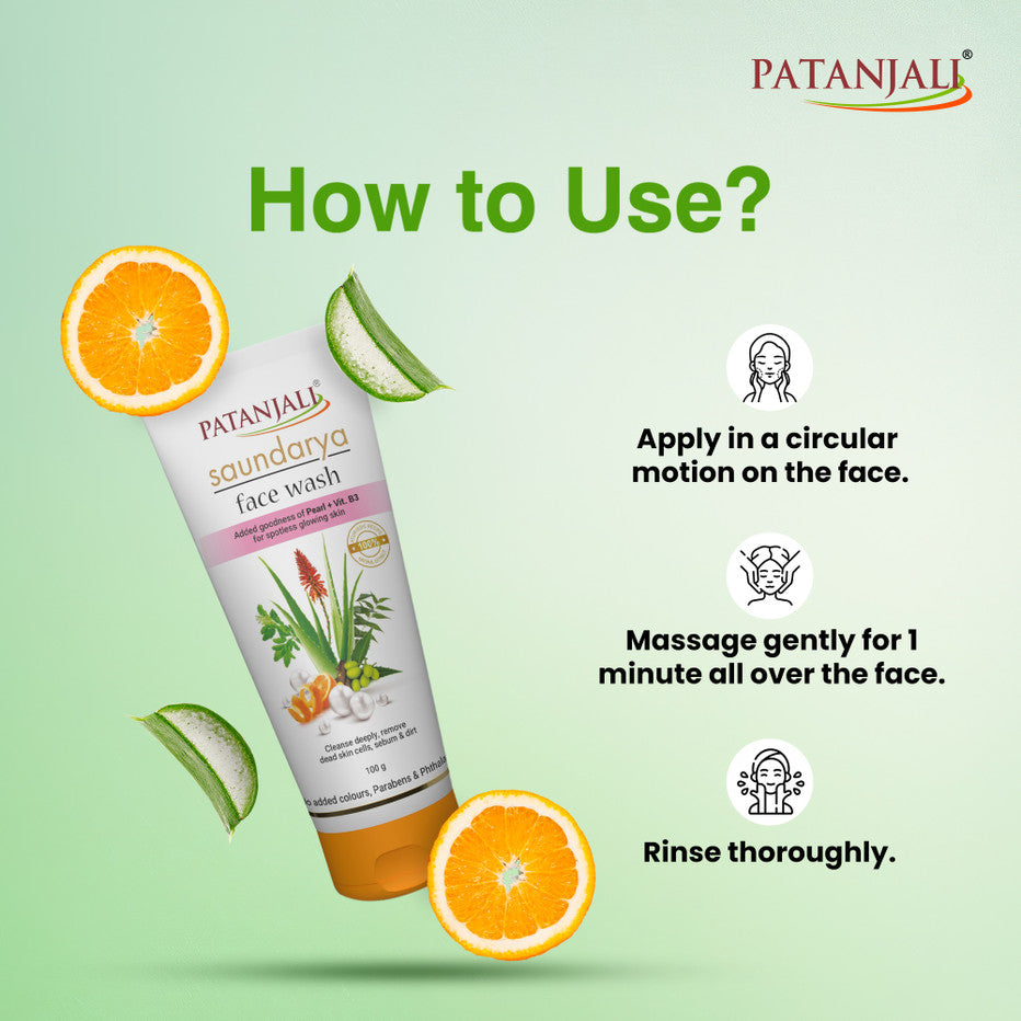Patanjali Saundarya Face Wash – (60g / 100 g)