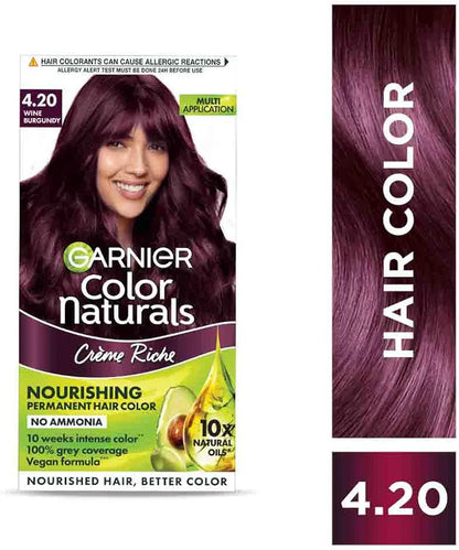 Garnier Color Naturals Crème Hair Color – 1 Natural Burgundy (35ml / 70ml)