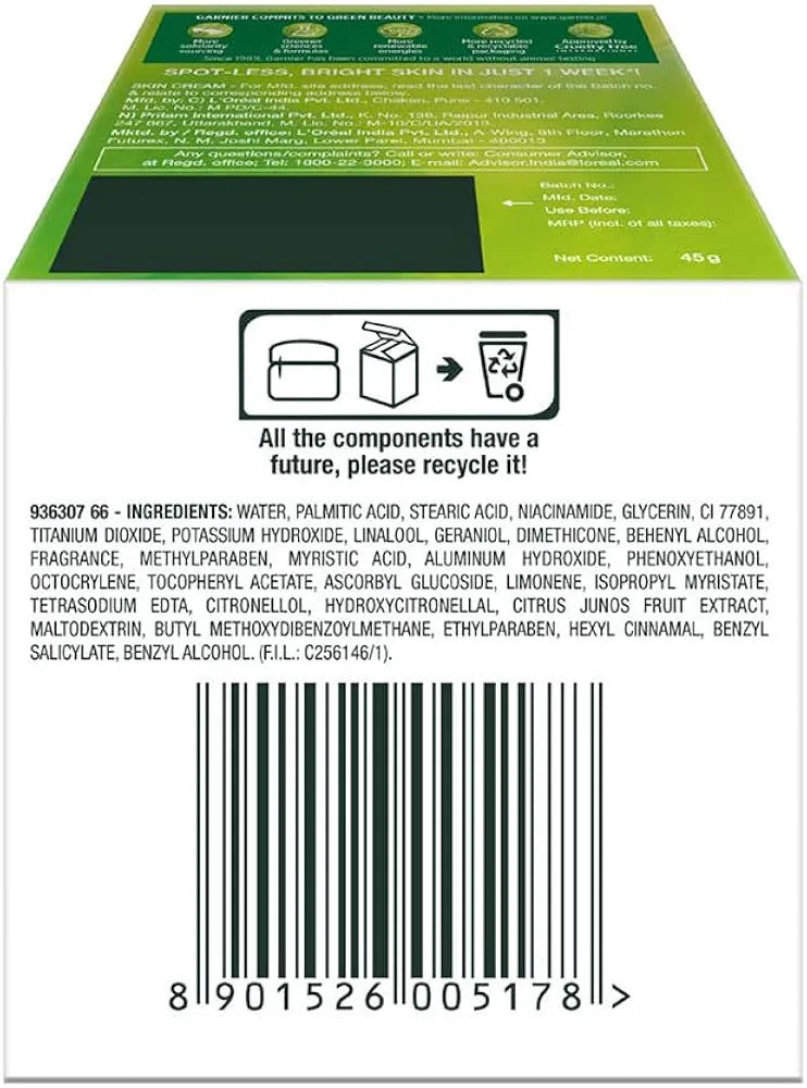 Garnier Skin Naturals Vitamin C Brightening Cream – 45g