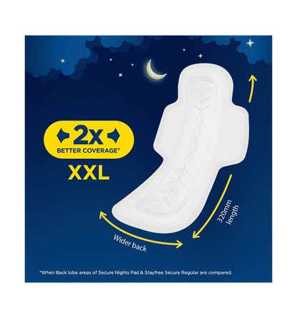 Stayfree Night XXL Sanitary Pads – Extra Long Protection (18 Pads)