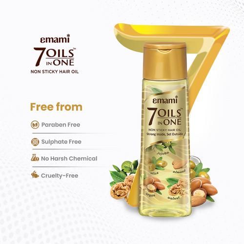 Emami 7 Oils in One Hair Oil – Non-Sticky, Non-Greasy (100ml)
