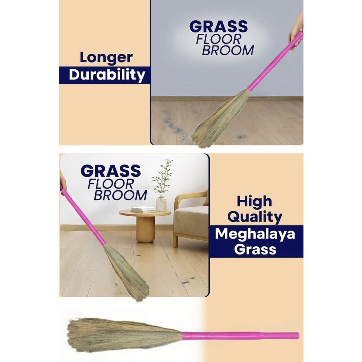 Coconut Plastic Handle Broom