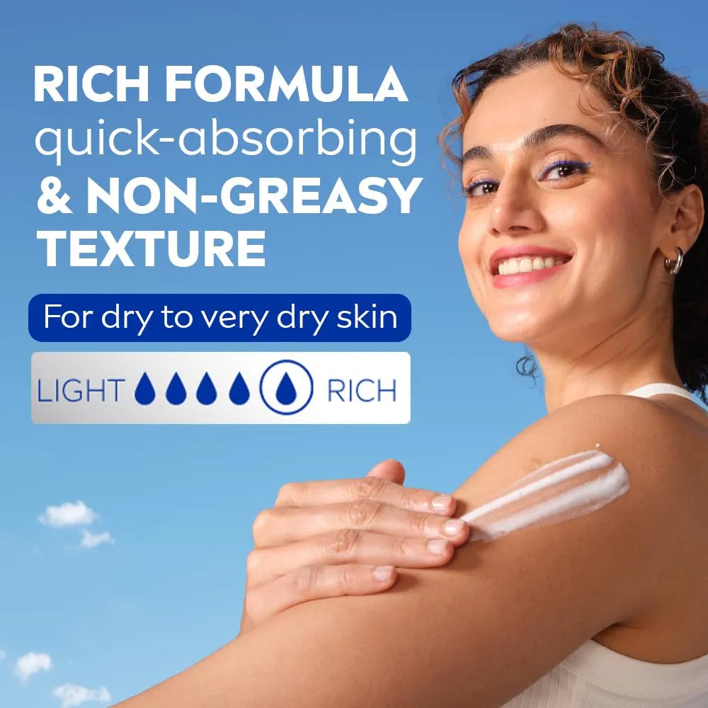 NIVEA Nourishing Body Milk – Very Dry Skin, Hyaluronic Acid (400ml)