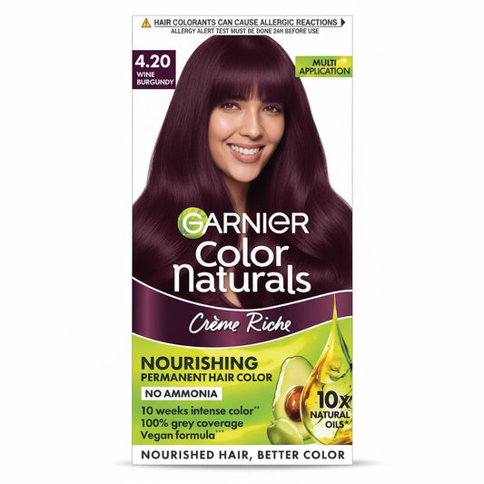 Garnier Color Naturals Crème Hair Color – 1 Natural Burgundy (35ml / 70ml)
