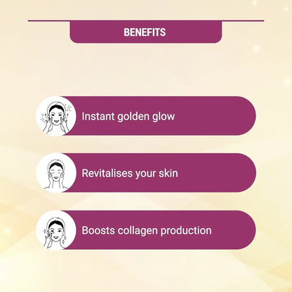 Lotus Herbals Radiant Gold Facial Kit – Cellular Glow, Single Use (37g)