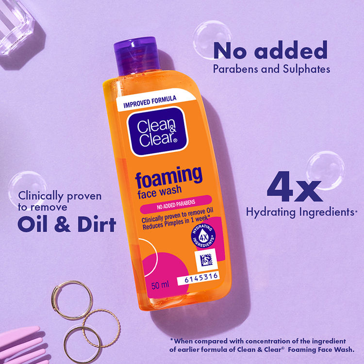 Clean & Clear Foaming Face Wash – 50 ml