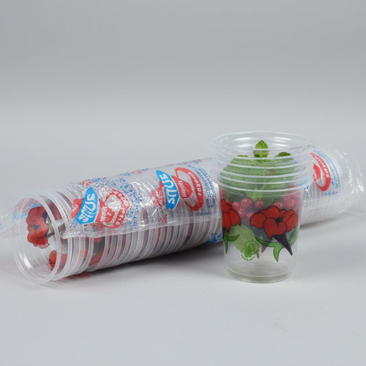 Use & Throw Printed Glass – Pack of 50