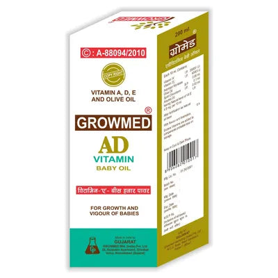 Growmed AD Vitamin Baby Oil – 200 ml