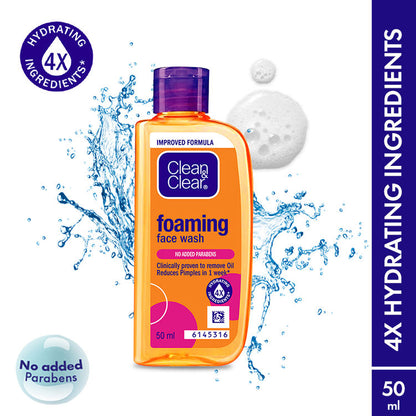 Clean & Clear Foaming Face Wash – 50 ml