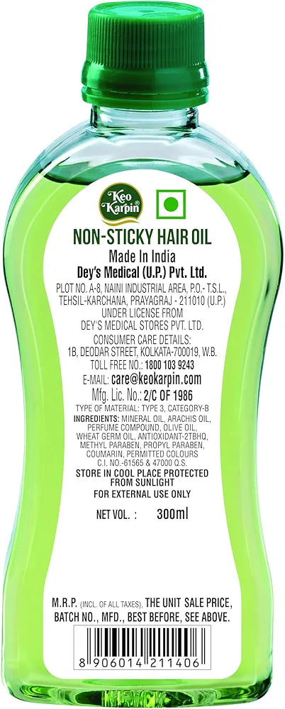 Keo Karpin Olive & Vitamin E Non-Sticky Hair Oil (300ml / 500ml)