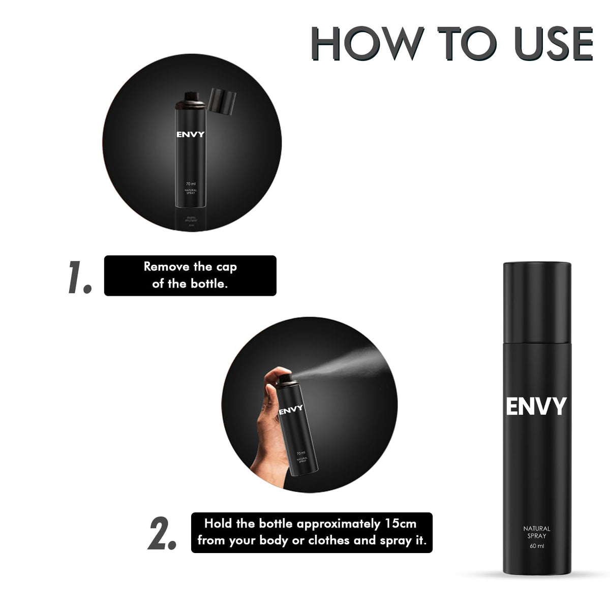 Envy Natural Perfume Spray for Men – 60 ml