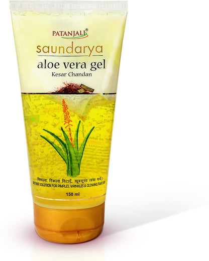 Patanjali Saundarya Aloe Vera Gel with Kesar & Chandan – (60 ml / 150 ml)
