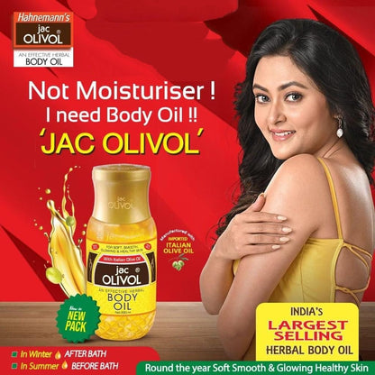 Jac Olivol Body Oil with Italian Olive Oil (200 ml / 500 ml)