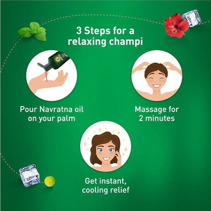 Navratna Ayurvedic Hair Oil – Extra Cold (90ml / 450ml)