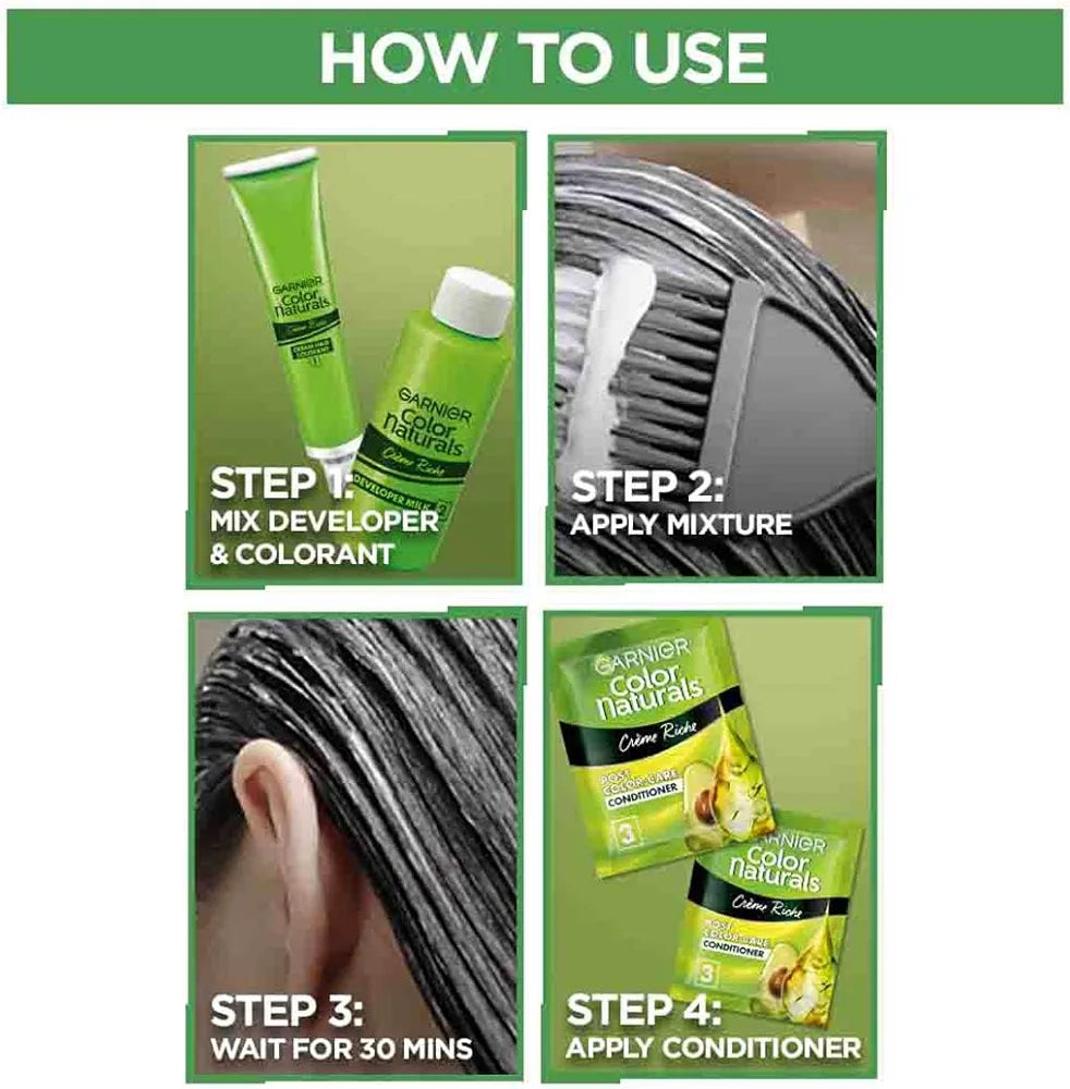 Garnier Color Naturals Crème Hair Color – 1 Natural Burgundy (35ml / 70ml)