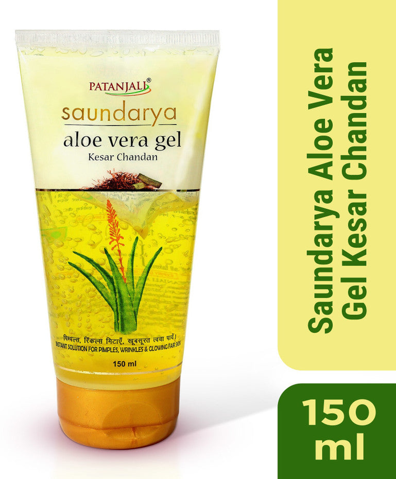 Patanjali Saundarya Aloe Vera Gel with Kesar & Chandan – (60 ml / 150 ml)