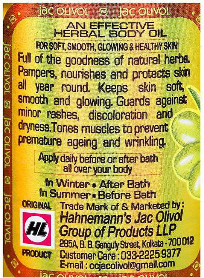 Jac Olivol Body Oil with Italian Olive Oil (200 ml / 500 ml)