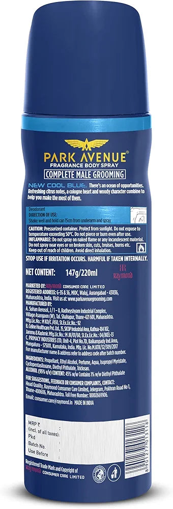 Park Avenue Cool Blue Perfume Spray – 150 ml
