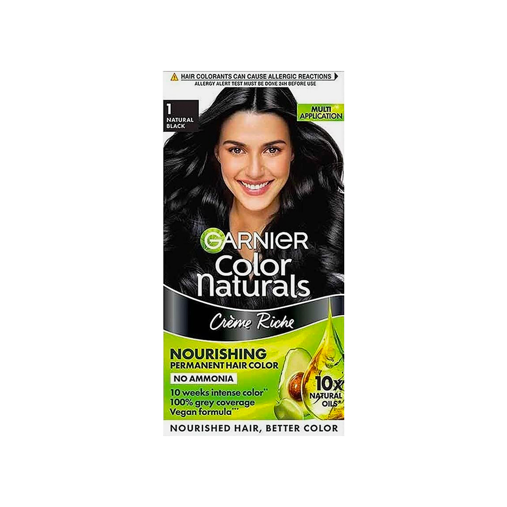 Garnier Color Naturals Crème Hair Color – 1 Natural Black (35ml / 70ml)