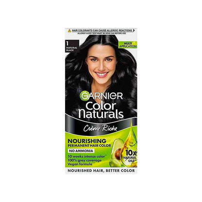 Garnier Color Naturals Crème Hair Color – 1 Natural Black (35ml / 70ml)