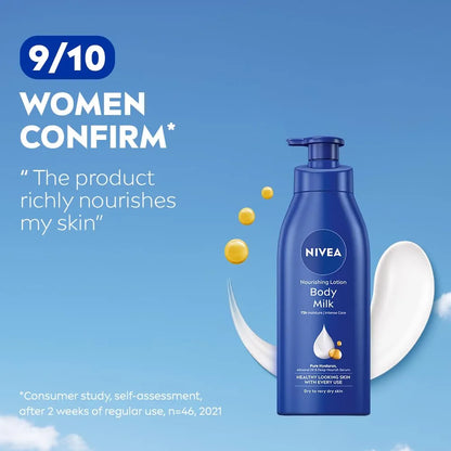 NIVEA Nourishing Body Milk – Very Dry Skin, Hyaluronic Acid (400ml)
