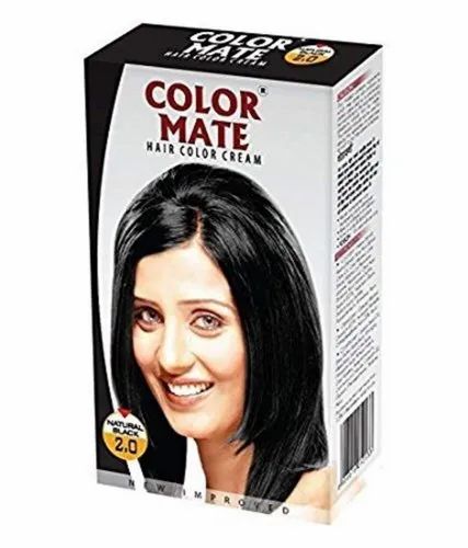 Color Mate Hair Colour Cream – Natural Black 2.0 (65 ml)