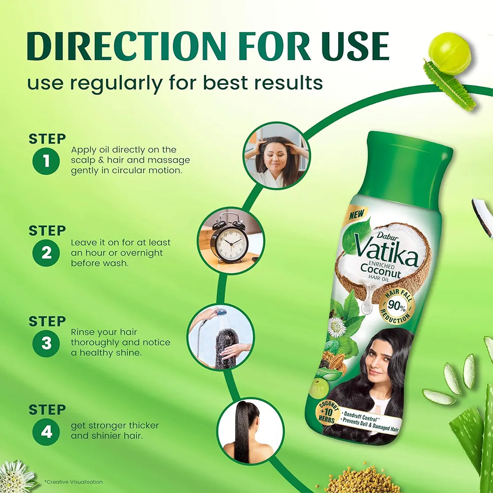 Dabur Vatika Enriched Coconut Hair Oil – 300ml